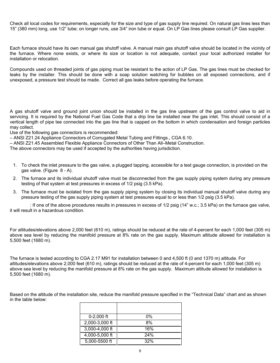 High altitude adjustment | Williams 1773511 User Manual | Page 10 / 24