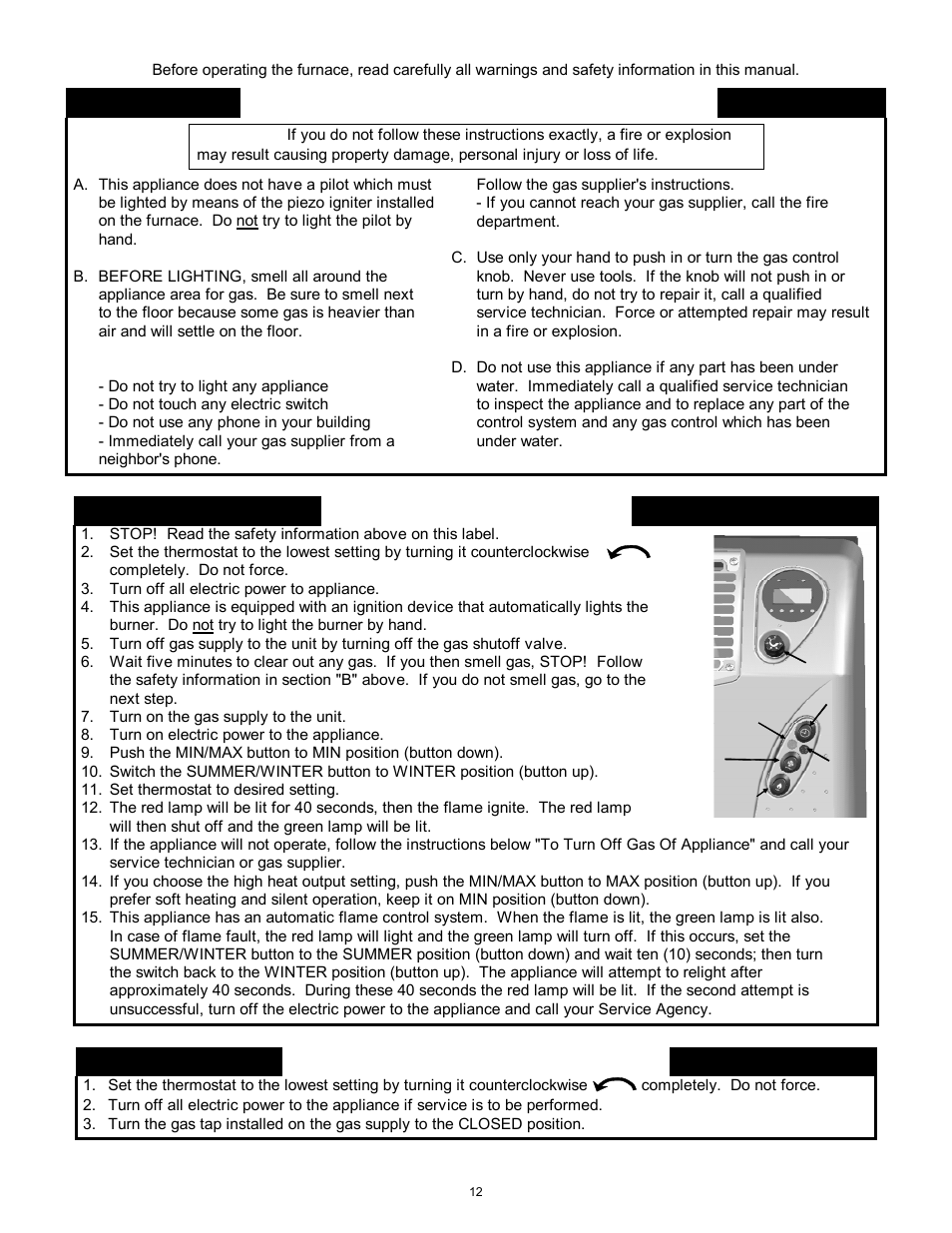 Operating instructions, For your safety read before operating | Williams 1773511 User Manual | Page 13 / 24