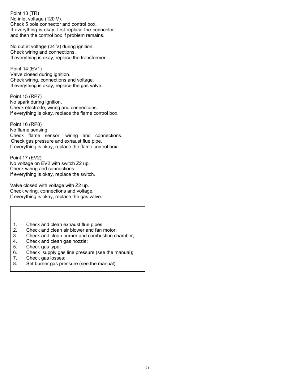 Starting sequence (gas) | Williams 1773511 User Manual | Page 22 / 24