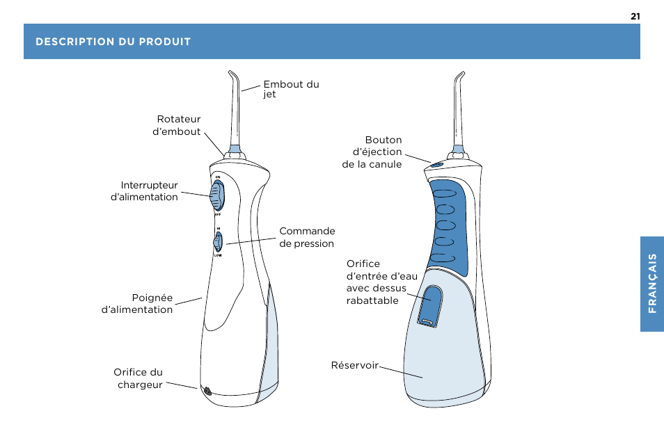 Waterpik Technologies WP-450 User Manual | Page 21 / 48