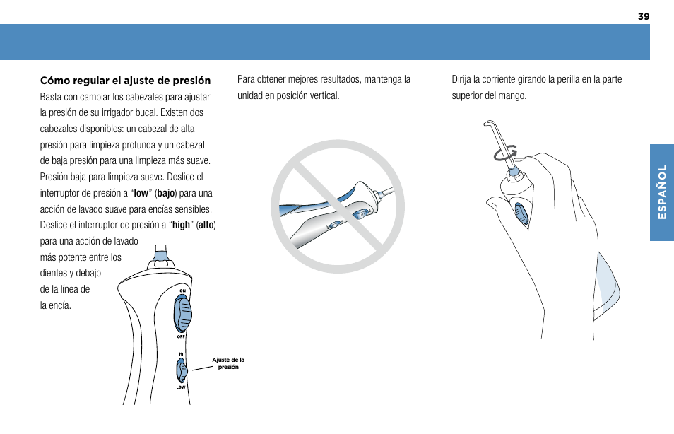 Waterpik Technologies WP-450 User Manual | Page 39 / 48