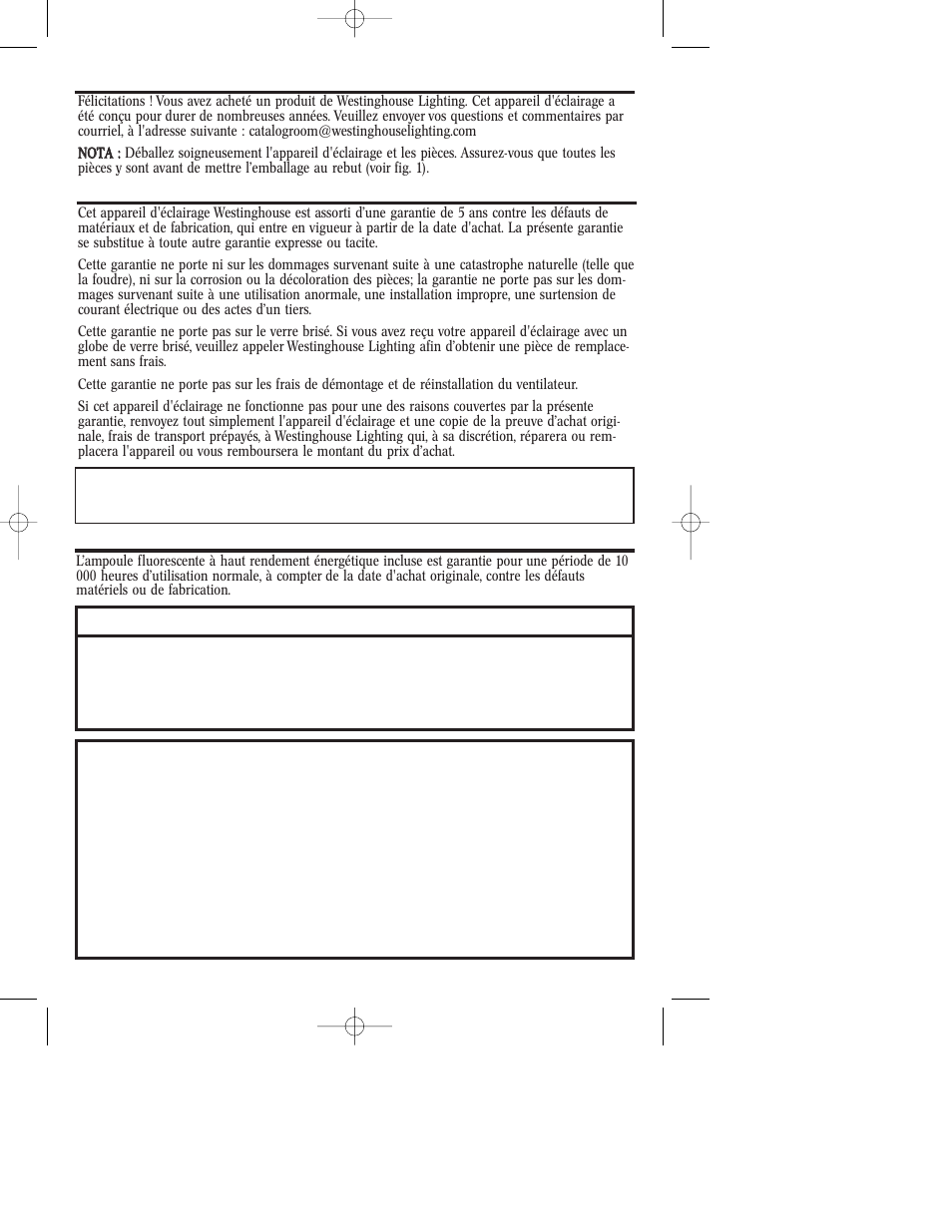 Westinghouse W-261 User Manual | Page 5 / 12