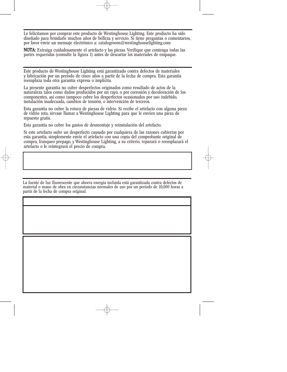 Westinghouse W-261 User Manual | Page 8 / 12