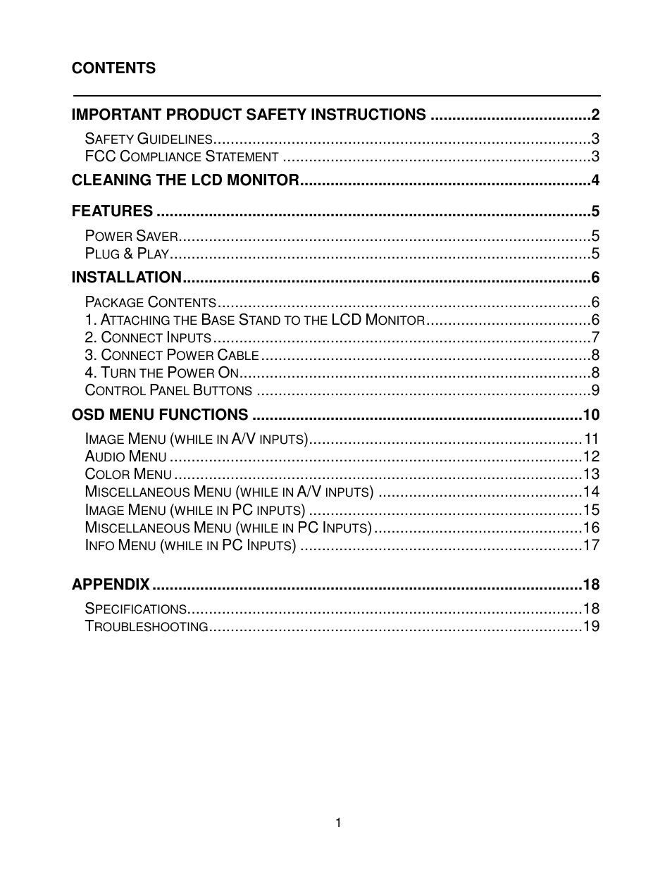 Westinghouse LCM-22W2 User Manual | Page 2 / 22