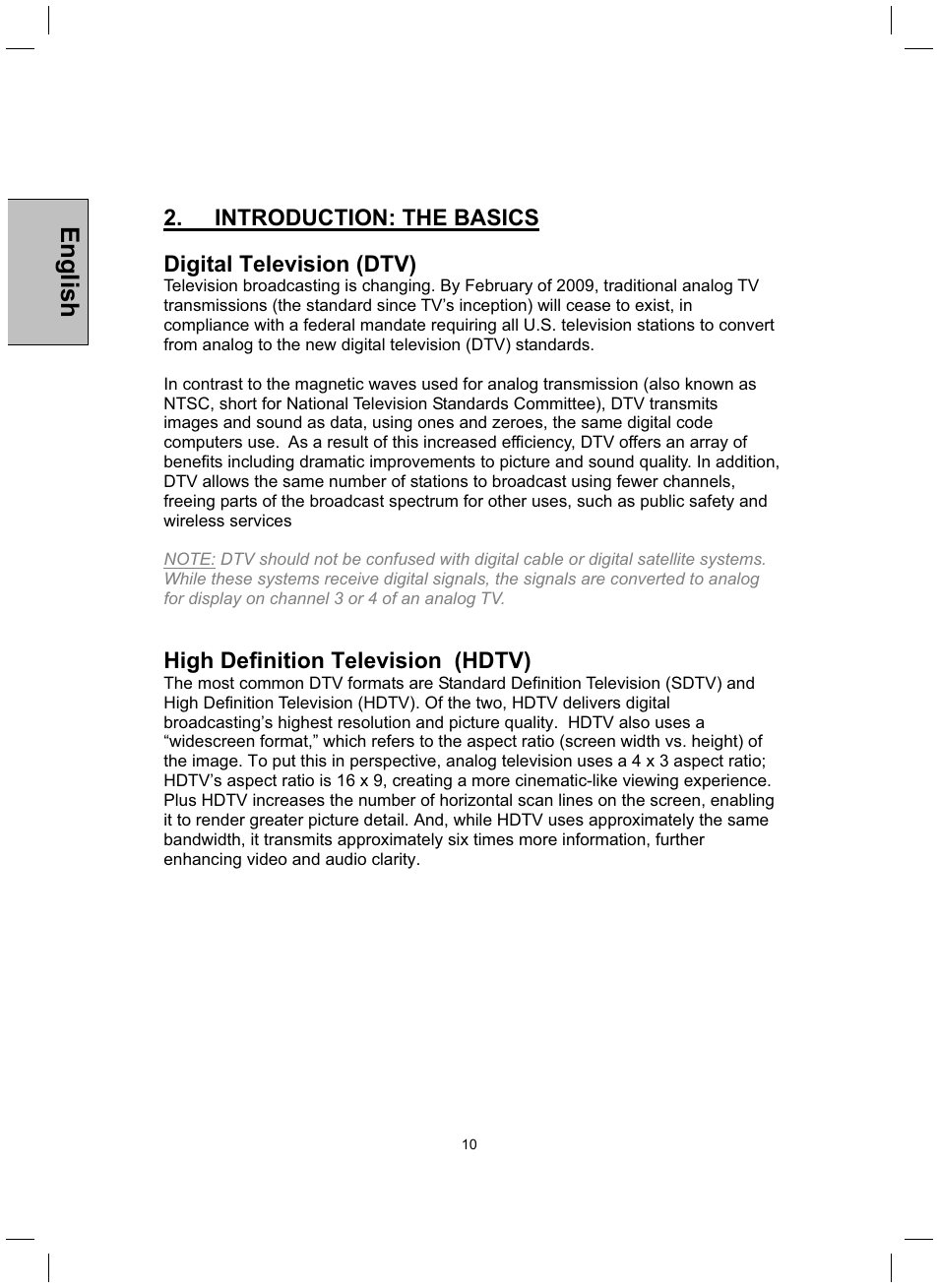 English | Westinghouse TX-52H480S User Manual | Page 11 / 51