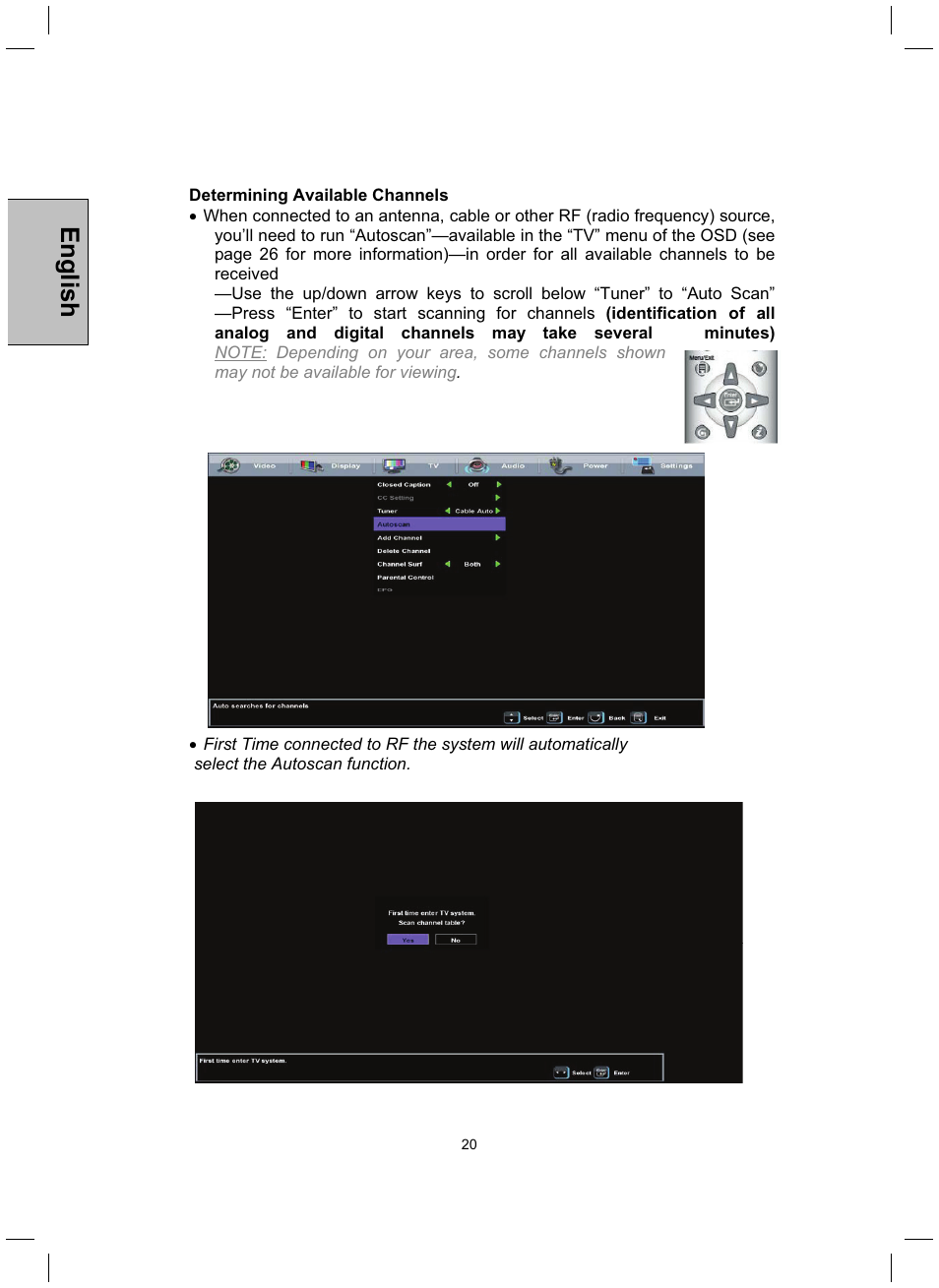 English | Westinghouse TX-52H480S User Manual | Page 21 / 51