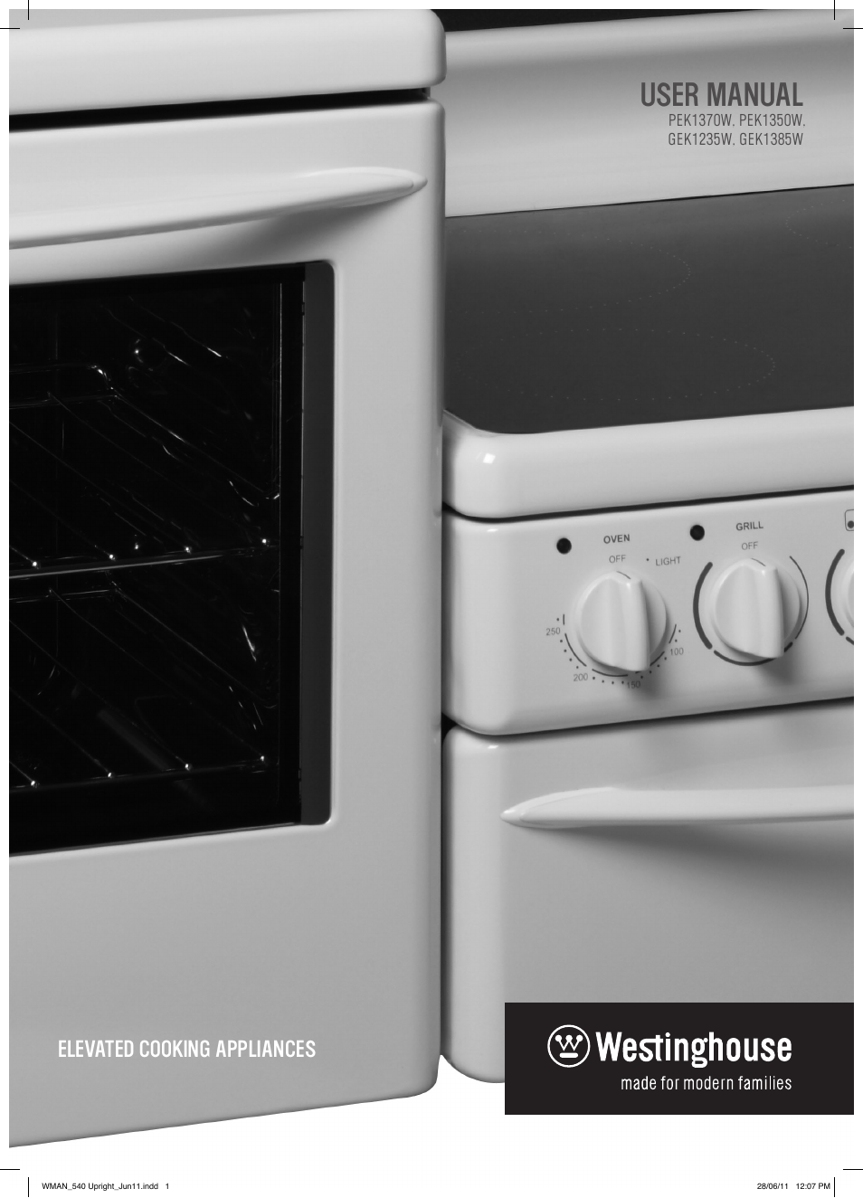 Westinghouse GEK1385W User Manual | 28 pages