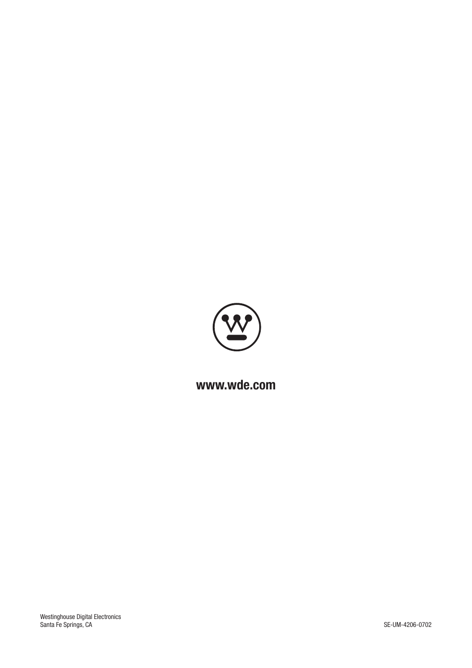 Westinghouse TX-42F430S User Manual | Page 50 / 50