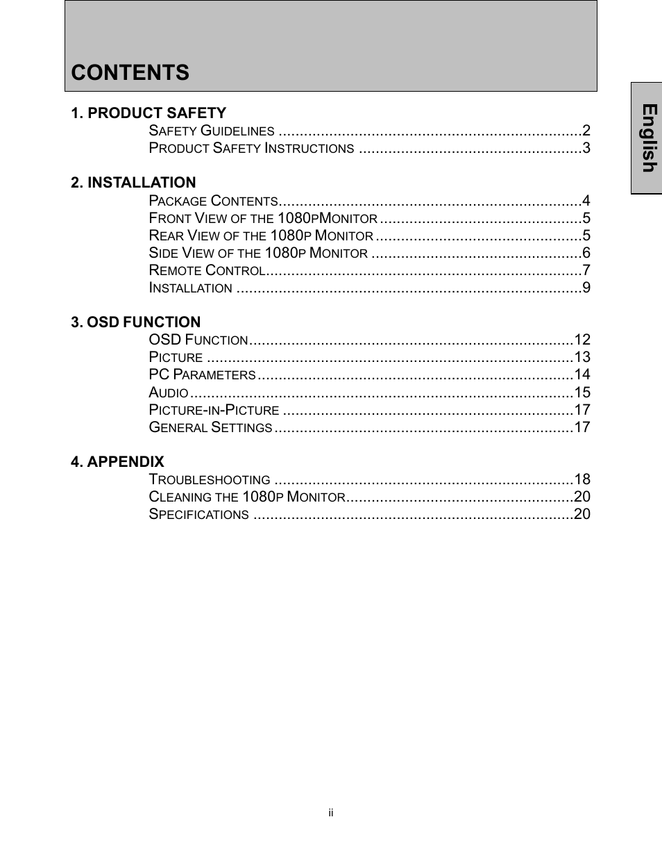 Westinghouse LVM-37w3se User Manual | Page 3 / 25