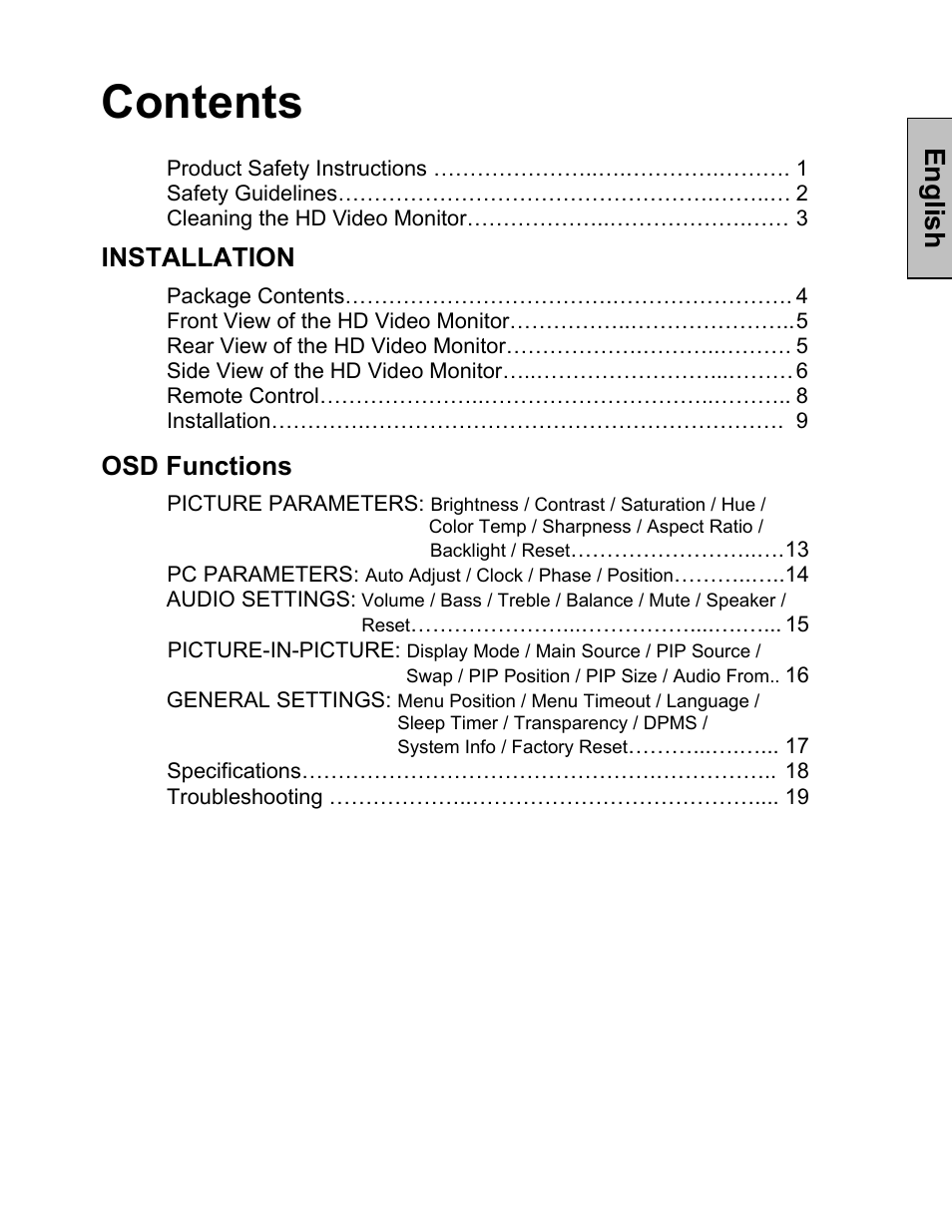 Westinghouse LVM-37w1 User Manual | Page 2 / 22