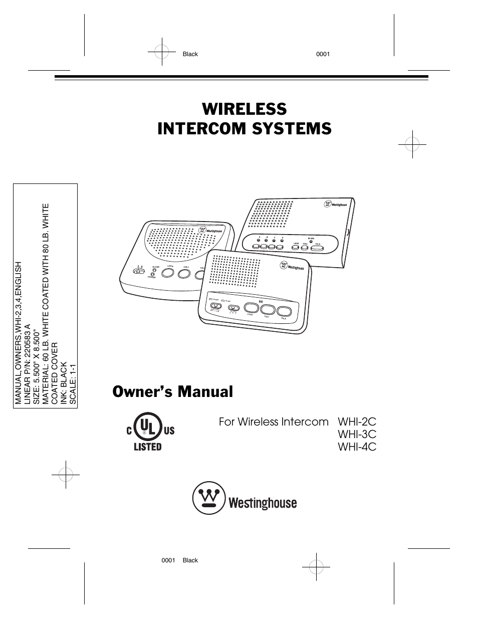 Westinghouse WHI-4C User Manual | 8 pages