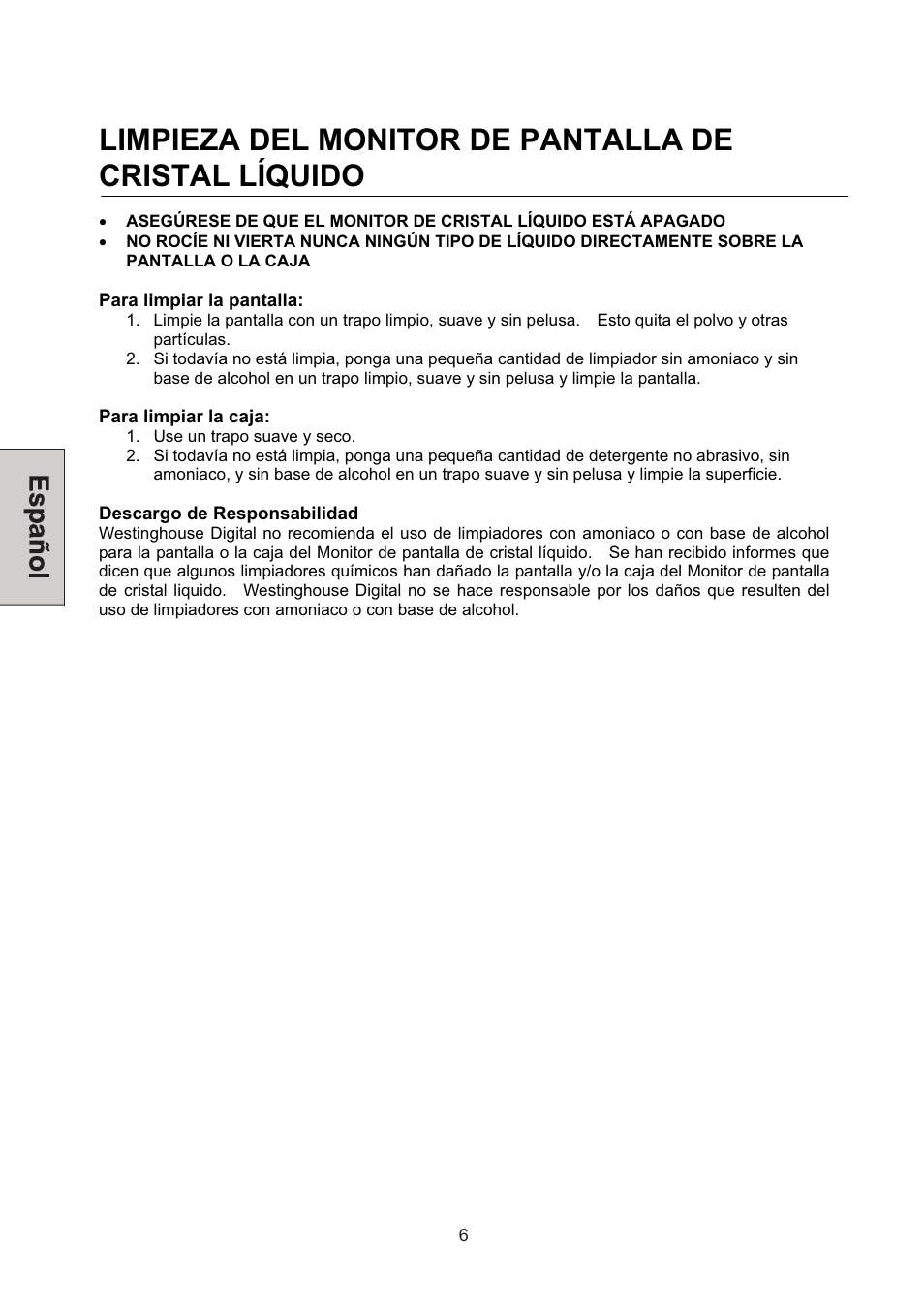 Westinghouse L2046NV User Manual | Page 49 / 66