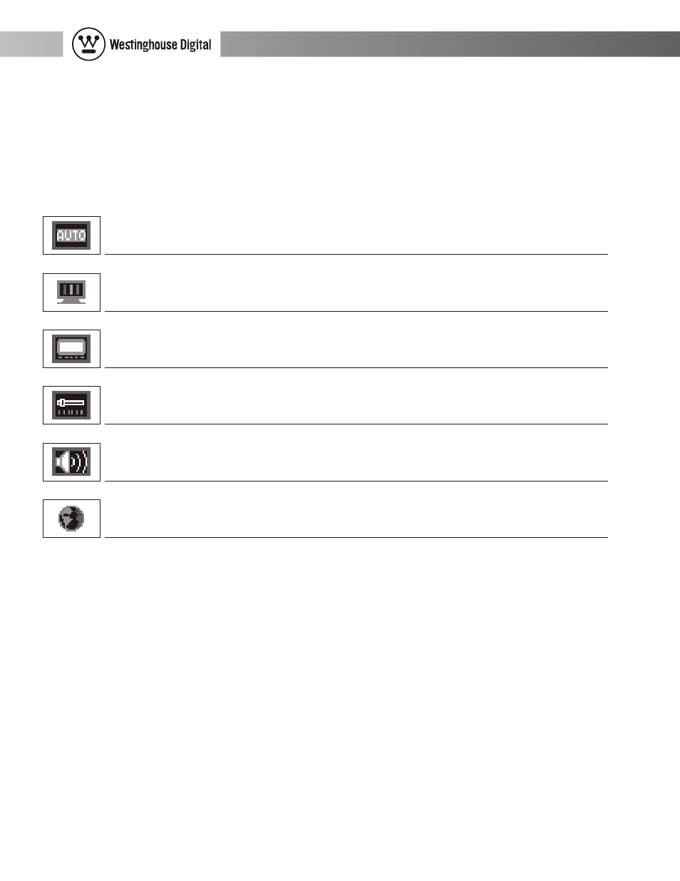 Display menu | Westinghouse LCD-TV User Manual | Page 22 / 36