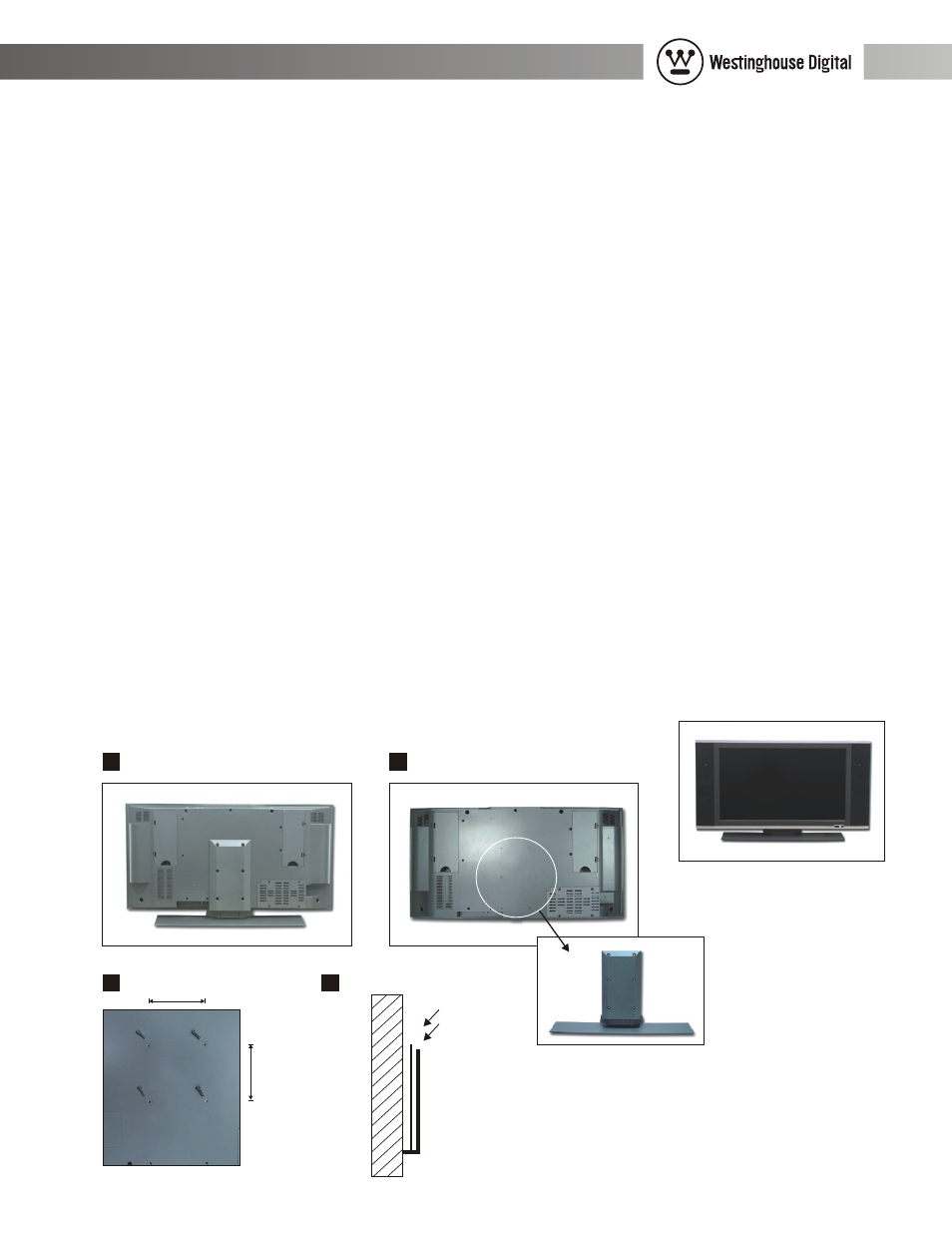 Wall mounting, 27" wide-format lcd-tv user manual | Westinghouse LCD-TV User Manual | Page 33 / 36