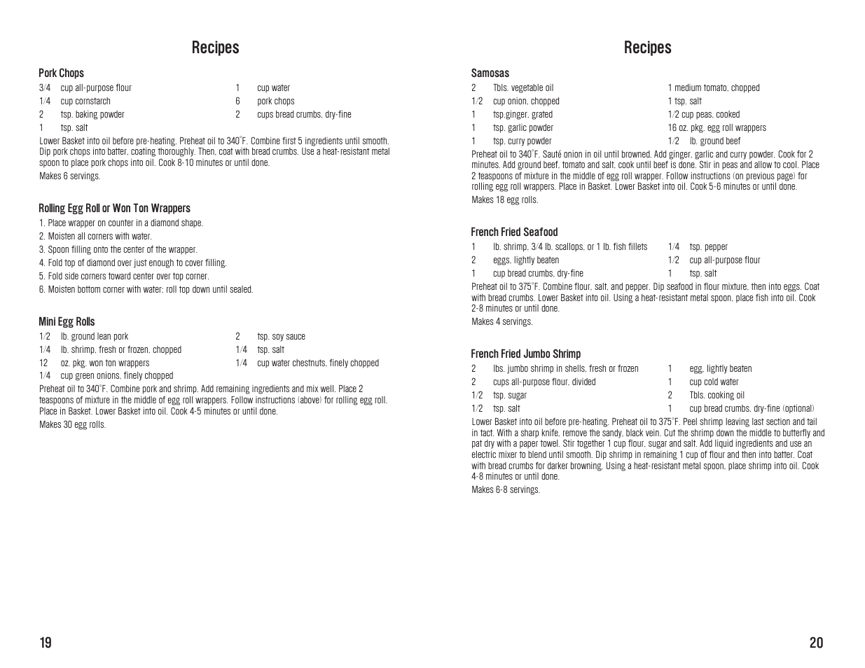 Recipes | Westinghouse WST3034 User Manual | Page 20 / 24