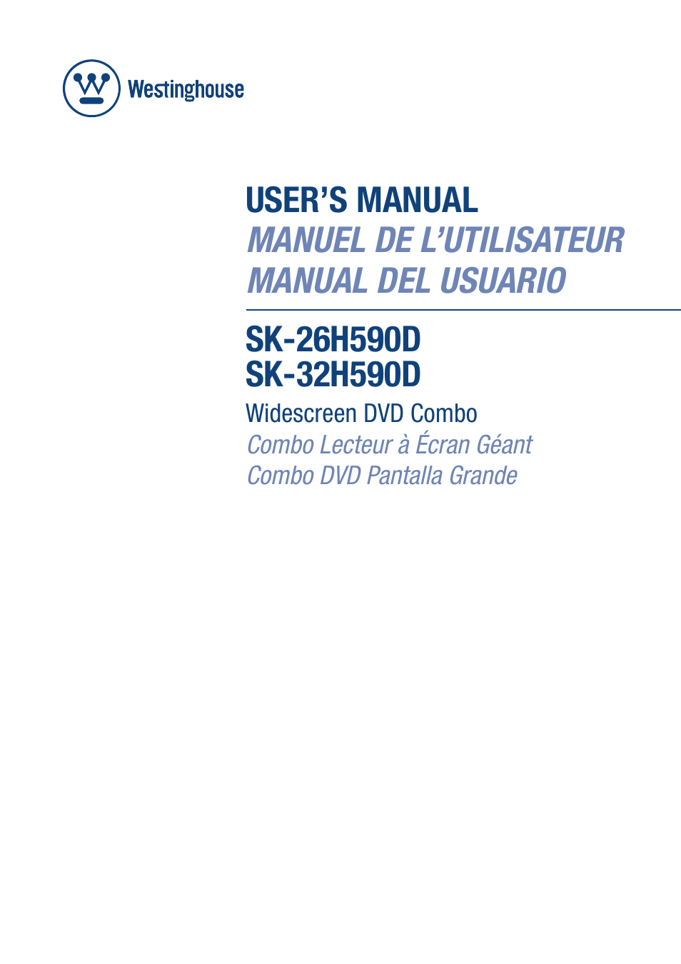 Westinghouse SK-32H590D User Manual | 66 pages