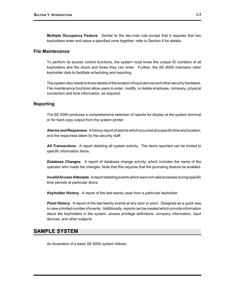 Sample system | Westinghouse SE 6000 User Manual | Page 14 / 180