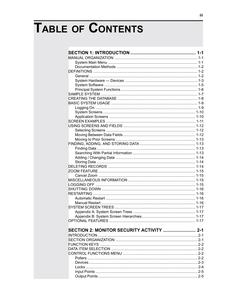 System hardware - devices, Devices, Keyholder history - sample report | Transaction history report, Keyholder quick list - sample report, Keyholder holder master report - sample report, Able, Ontents | Westinghouse SE 6000 User Manual | Page 3 / 180