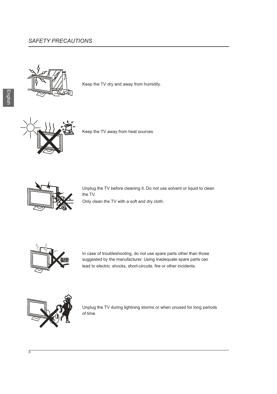 Safety precautions | Westinghouse VR-6025Z User Manual | Page 8 / 30