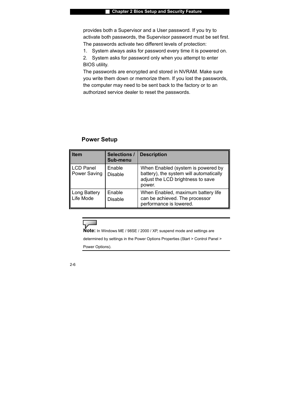 Power setup | Westinghouse NB-14w2 User Manual | Page 39 / 86