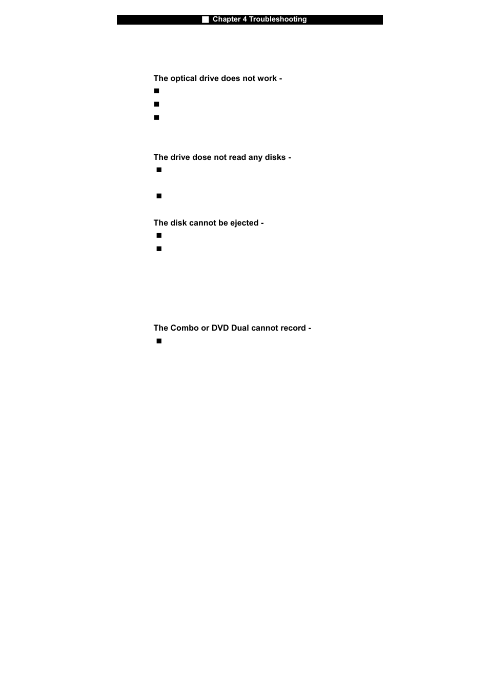 Optical drive problems | Westinghouse NB-14w2 User Manual | Page 61 / 86