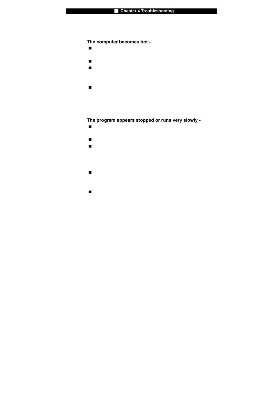Performance problems | Westinghouse NB-14w2 User Manual | Page 68 / 86