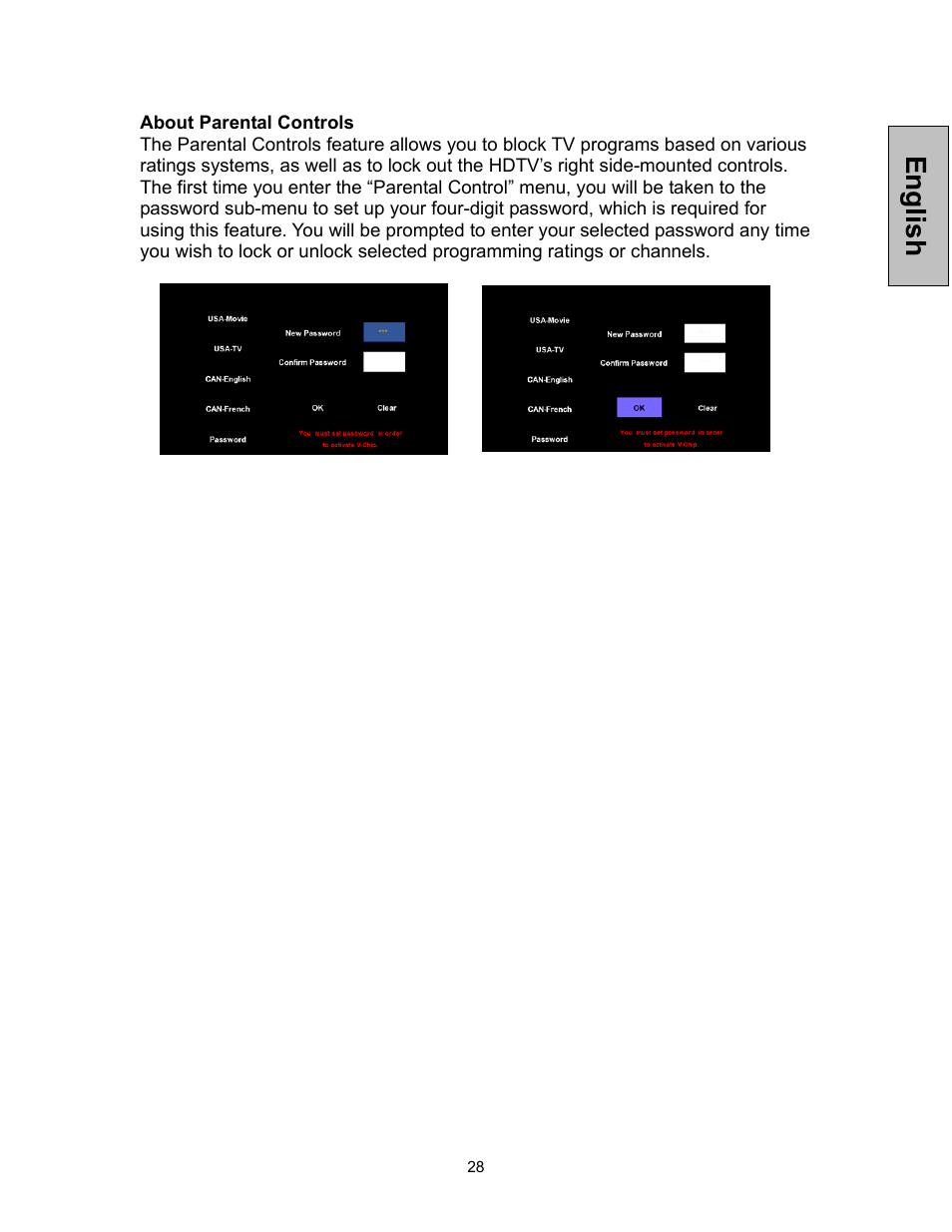 English | Westinghouse TVHD 1080P TX-47F430S User Manual | Page 29 / 47