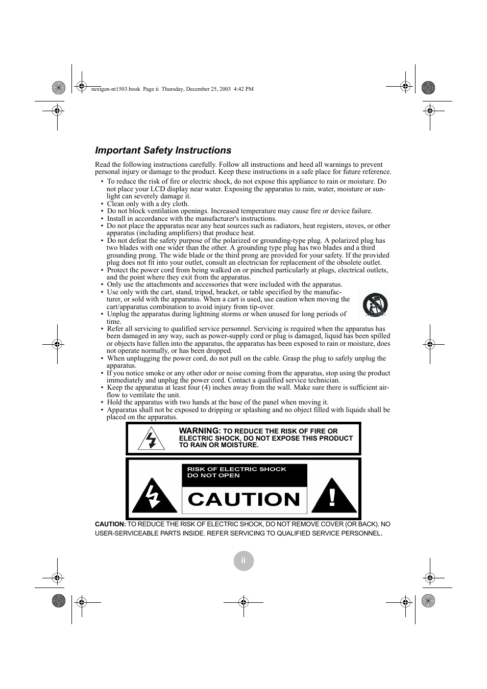 Important safety instructions | Westinghouse W31501 User Manual | Page 3 / 31