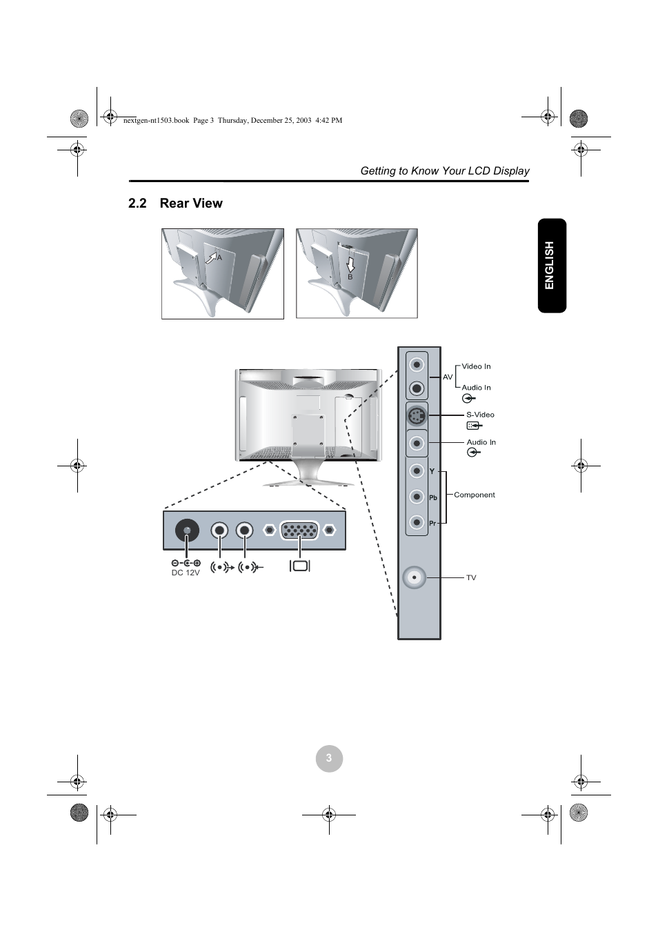 2 rear view, Rear view | Westinghouse W31501 User Manual | Page 8 / 31