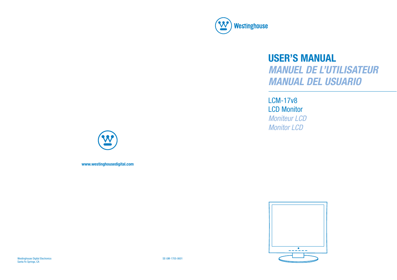 Westinghouse LCM-17V8 User Manual | 24 pages