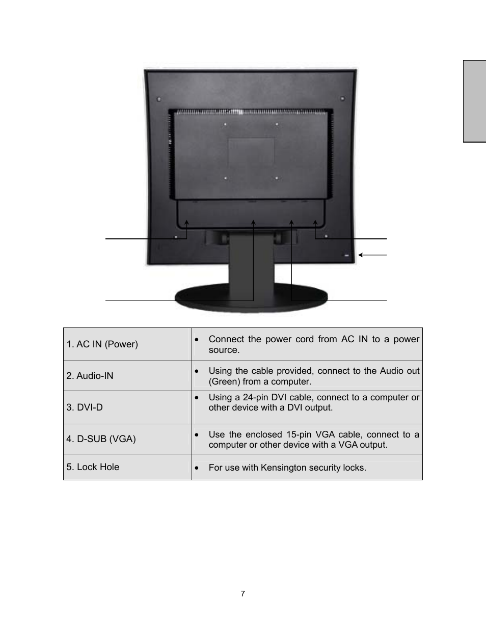 English | Westinghouse LCM-17V8 User Manual | Page 9 / 24