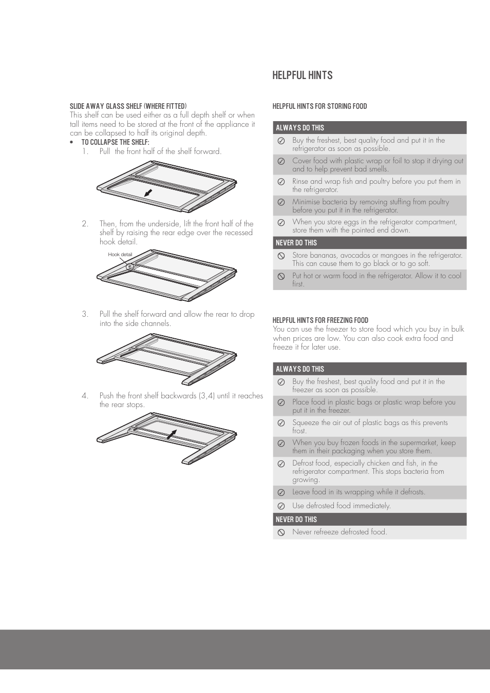 Helpful hints | Westinghouse WTB2300PA User Manual | Page 8 / 12