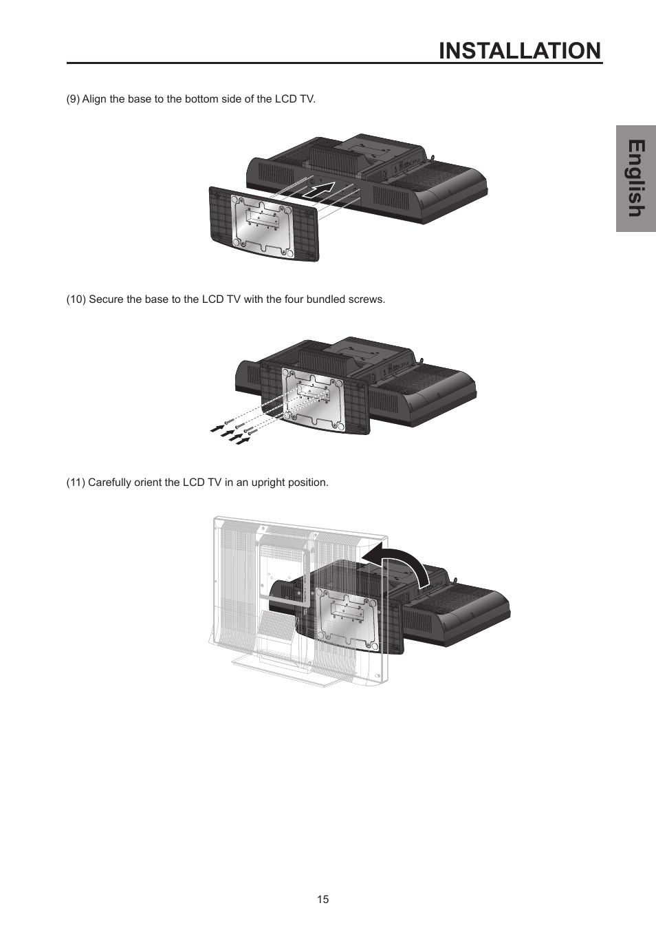 Installation, English | Westinghouse SK-26H570D User Manual | Page 17 / 67