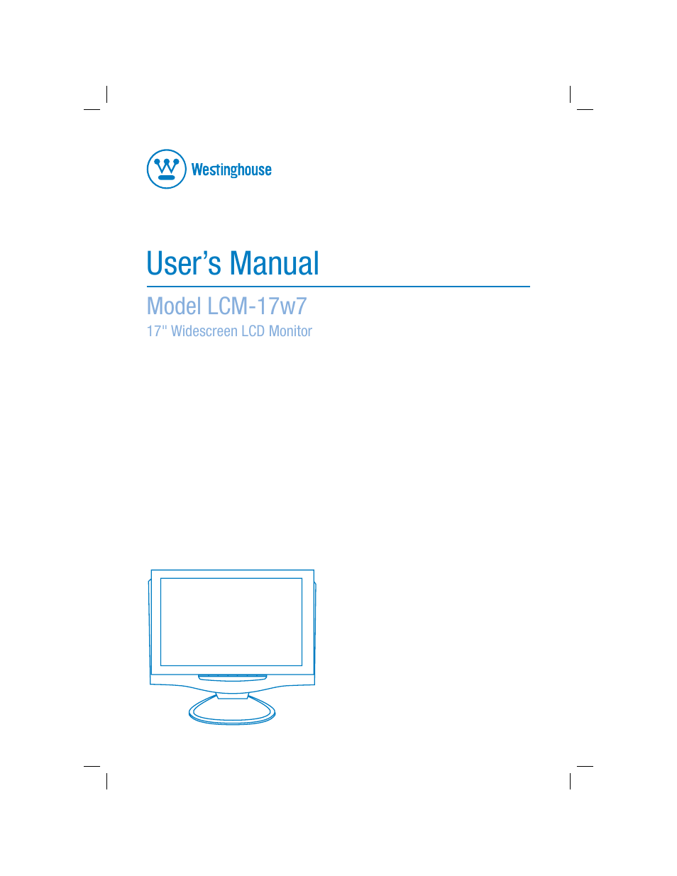 Westinghouse LCM-17W7 User Manual | 16 pages