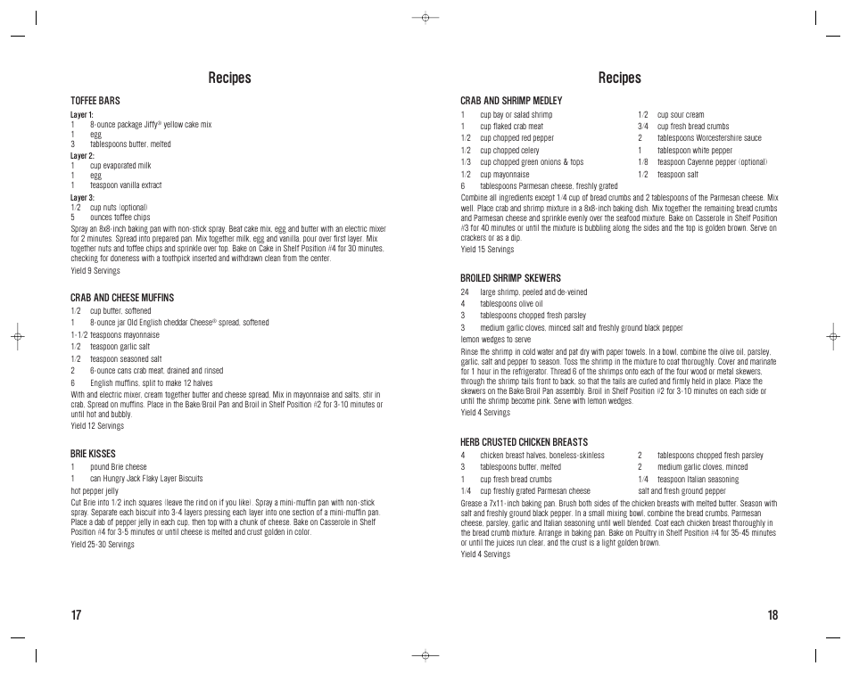 Recipes | Westinghouse WST3028 User Manual | Page 18 / 20