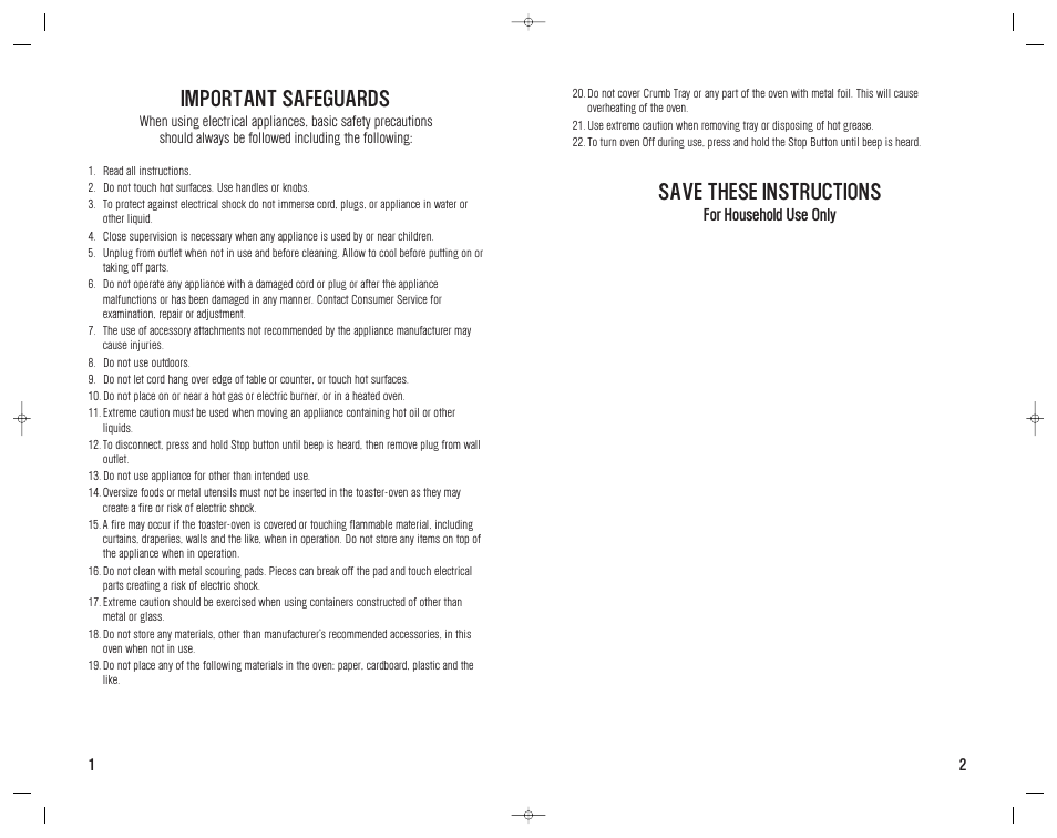 Important safeguards, Save these instructions | Westinghouse WST3028 User Manual | Page 2 / 20