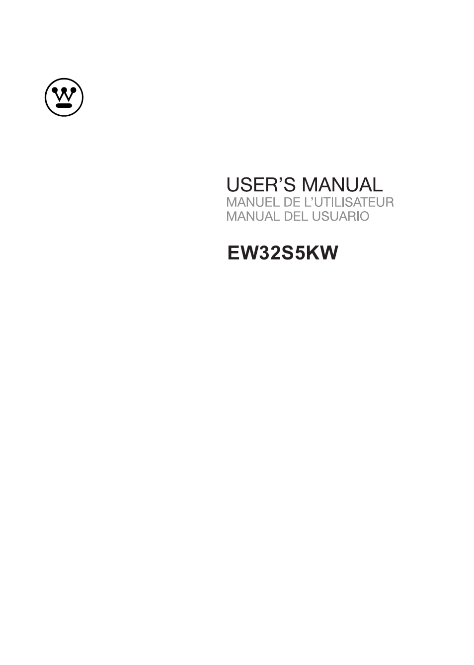 Westinghouse EW32S5KW User Manual | 41 pages