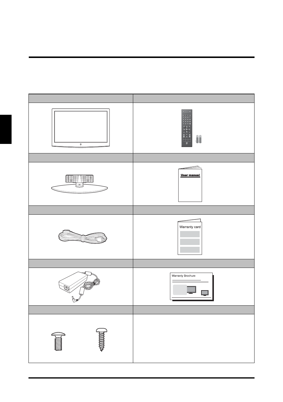 Package contents, English package contents | Westinghouse LD-2655VX User Manual | Page 14 / 60