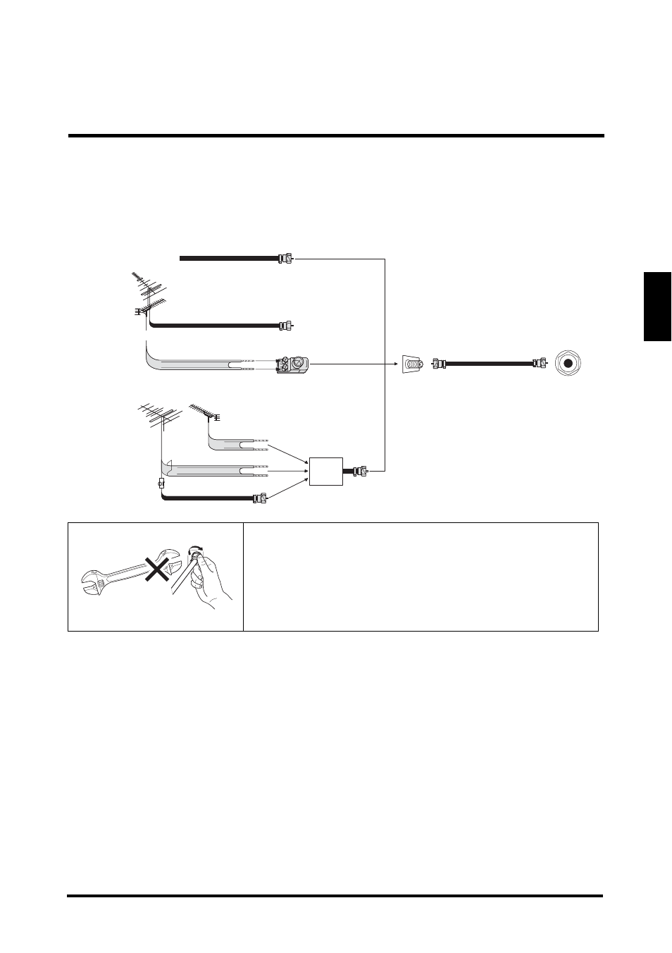 Antenna connection, Outdoor antenna connection, Cable tv (ctv/dtv) connection | English antenna connection | Westinghouse LD-2655VX User Manual | Page 21 / 60
