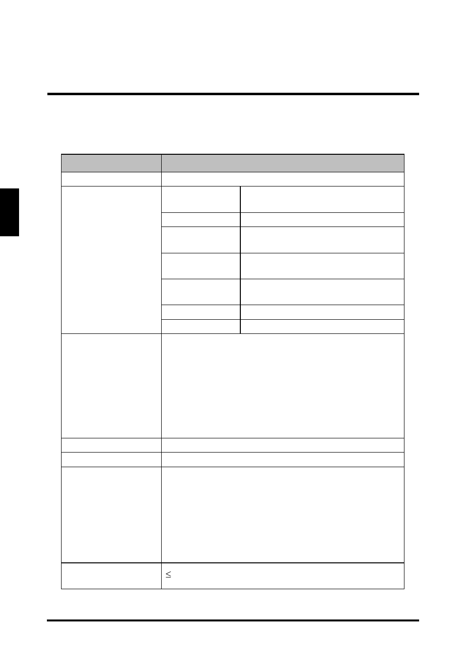 Specifications, English specifications | Westinghouse LD-2655VX User Manual | Page 58 / 60