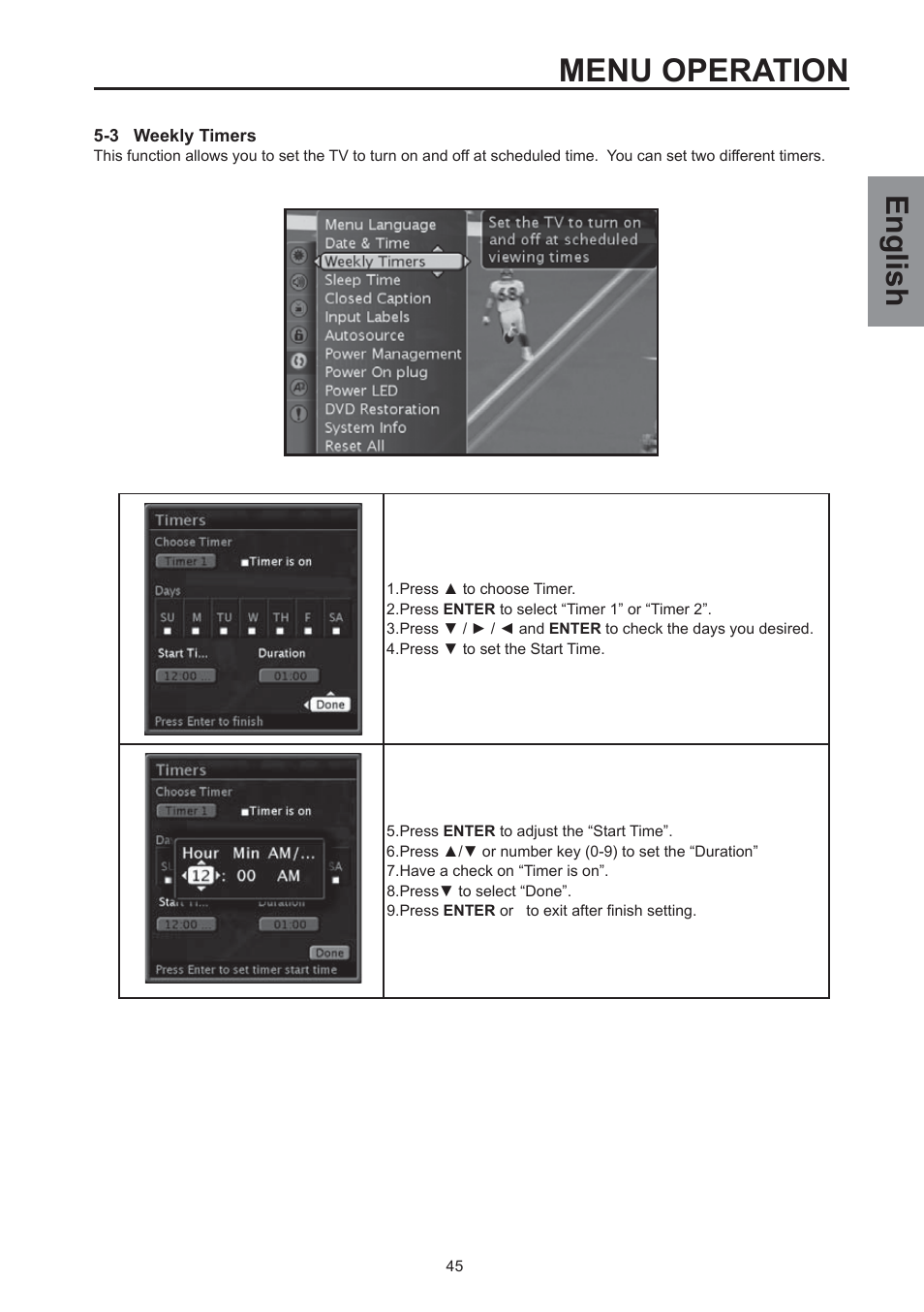 Menu operation, English | Westinghouse SK-26H590D User Manual | Page 46 / 66