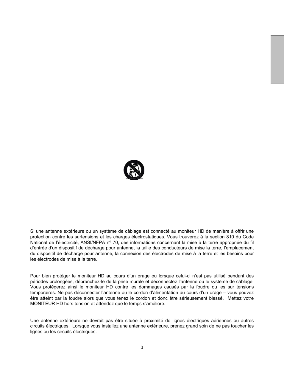 Français | Westinghouse LVM-47w1 User Manual | Page 27 / 69