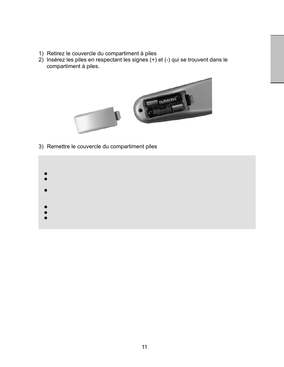 Français, Attention, Installation | Installation des piles de la télécommande | Westinghouse LVM-47w1 User Manual | Page 35 / 69