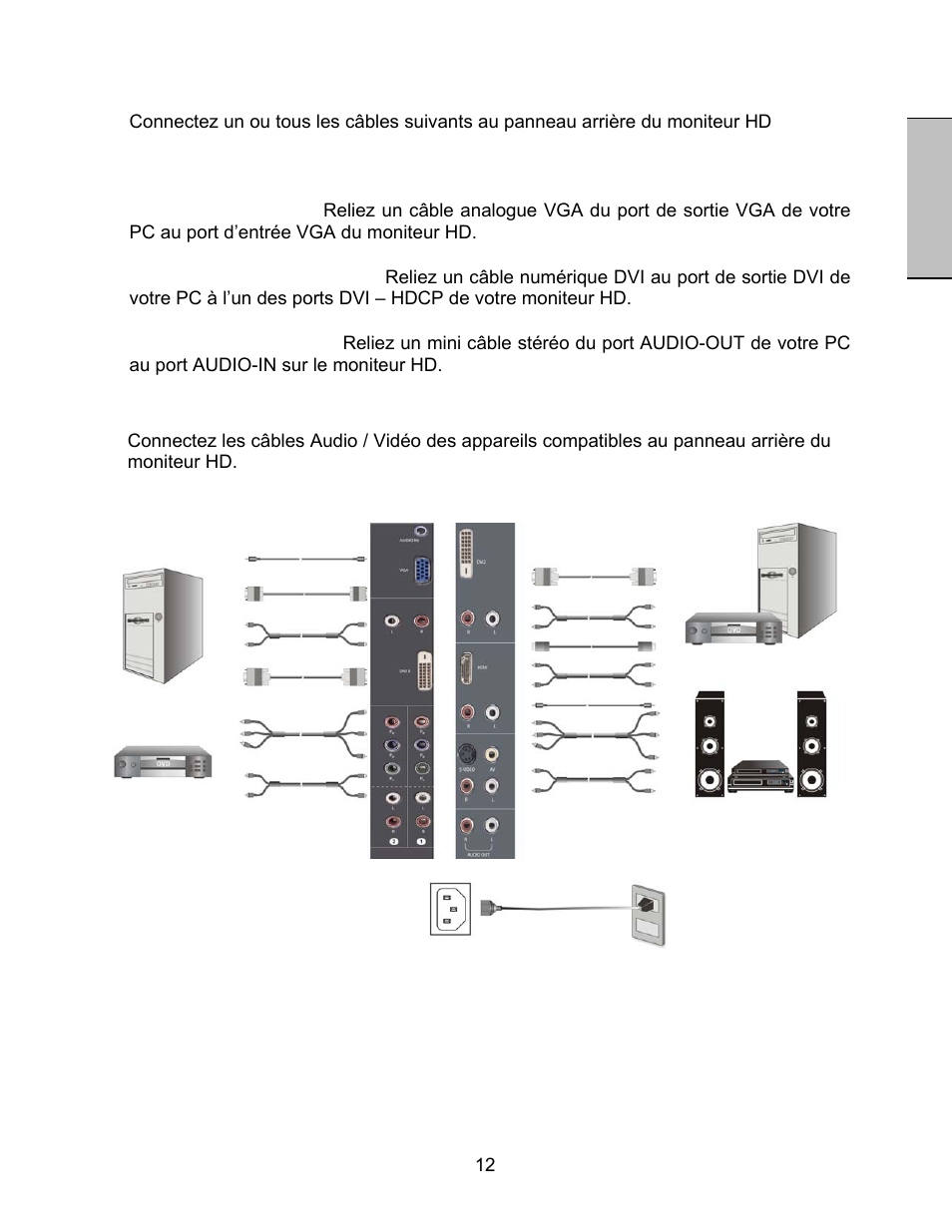 Français | Westinghouse LVM-47w1 User Manual | Page 36 / 69