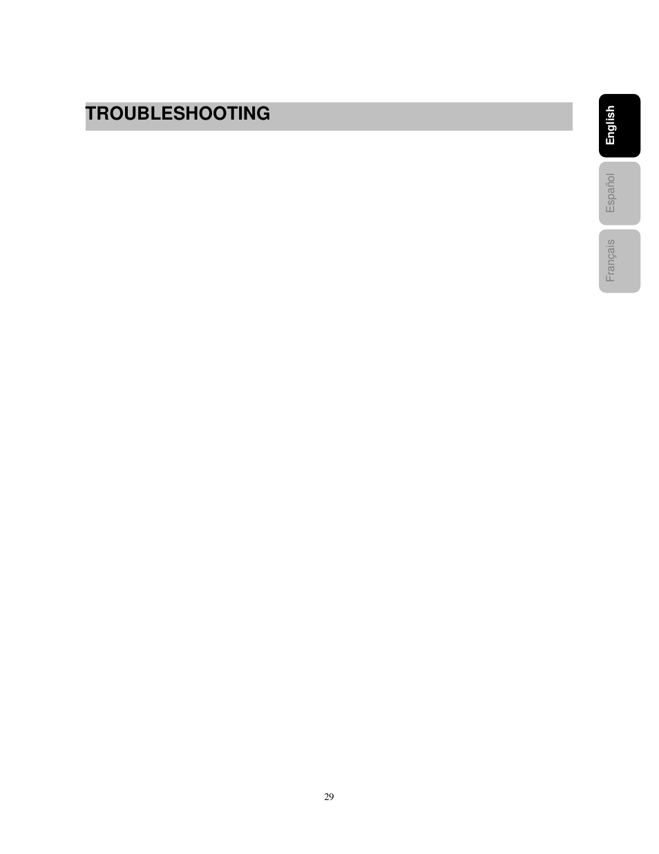 Troubleshooting | Westinghouse PT-16H610S User Manual | Page 33 / 37