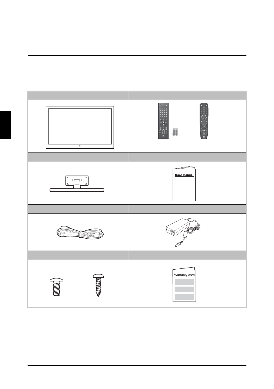 Package contents, English package contents | Westinghouse LD-4655VX User Manual | Page 15 / 64