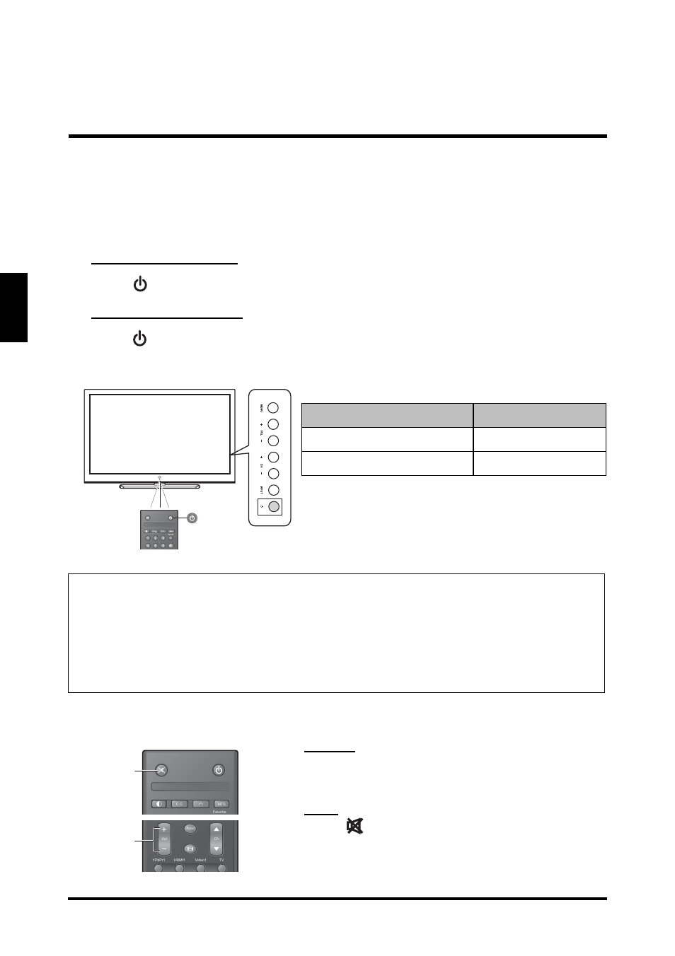 Basic operations, Turning the power on and off, Adjusting the volume | Turning the power on and off adjusting the volume, English basic operations, Mute volume | Westinghouse LD-4655VX User Manual | Page 29 / 64