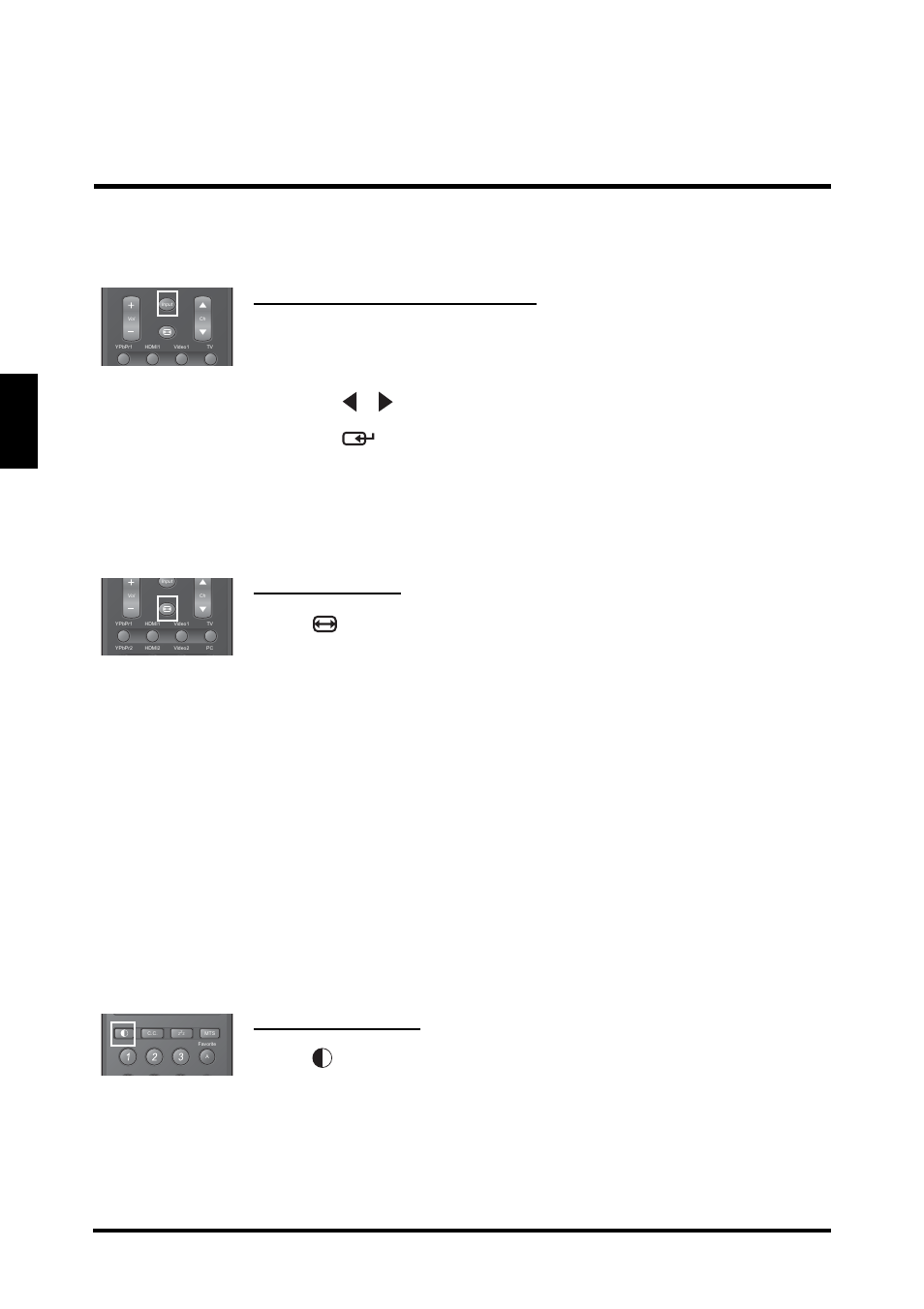 Adjusting the display format, Adjusting the led backlight, English | Using the input key, Basic operations | Westinghouse LD-4655VX User Manual | Page 31 / 64