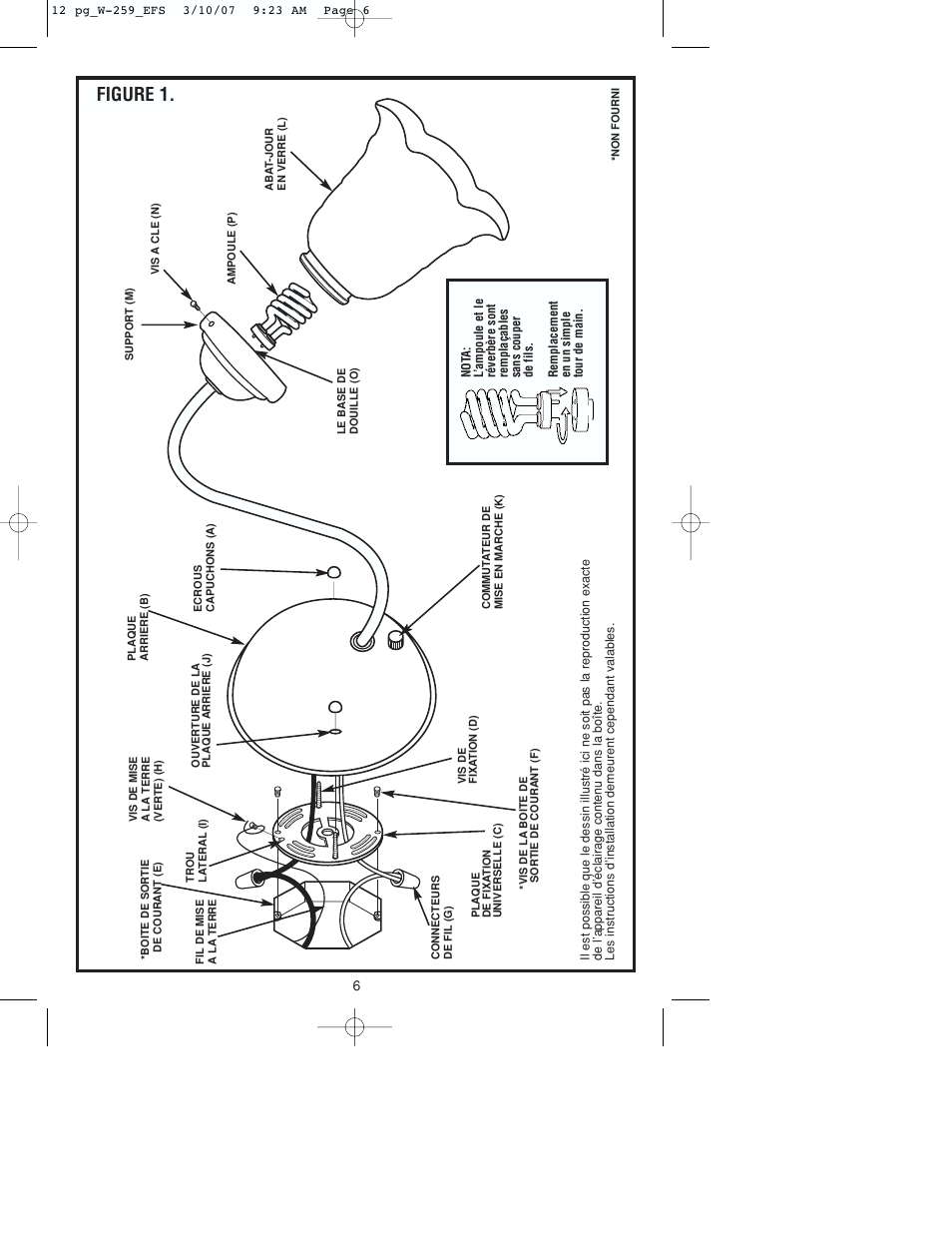 Figure 1 | Westinghouse W-259 User Manual | Page 6 / 12