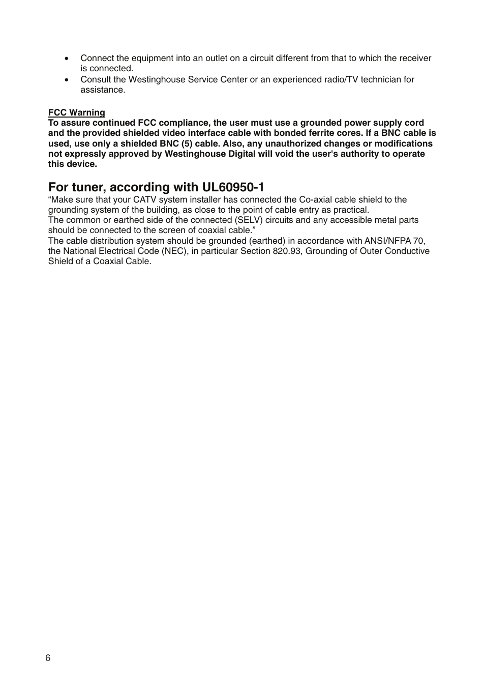 Westinghouse SK-19H210S User Manual | Page 8 / 44